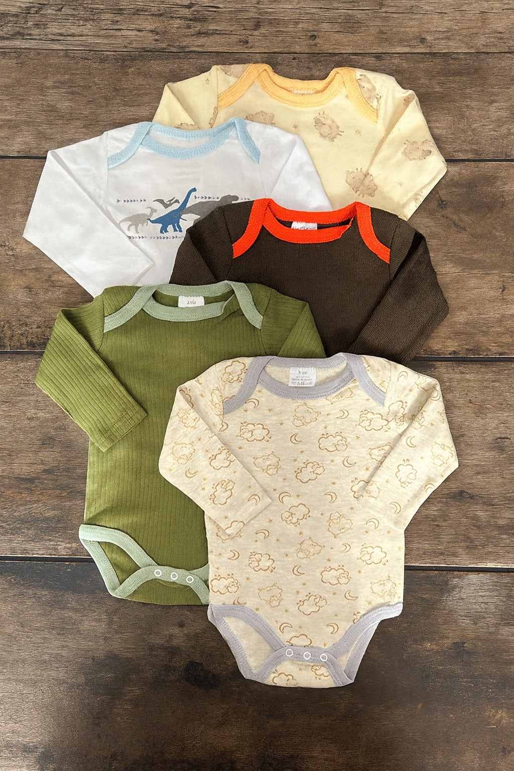 Pack Of 5 Premium Baby Bodysuits (3-6M)