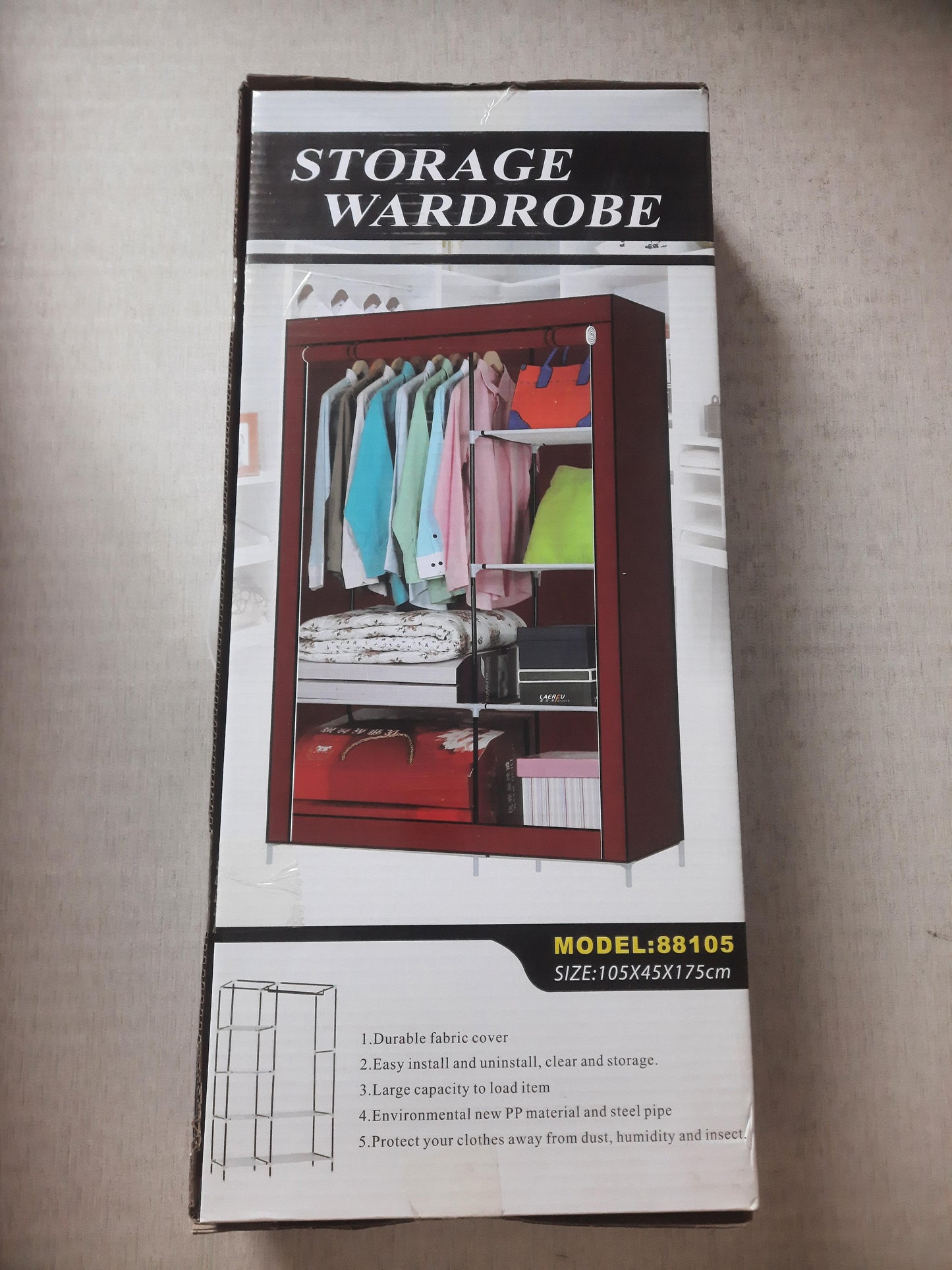 6 Shelves Foldable Microfiber Storage Wardrobe-BZ-88105