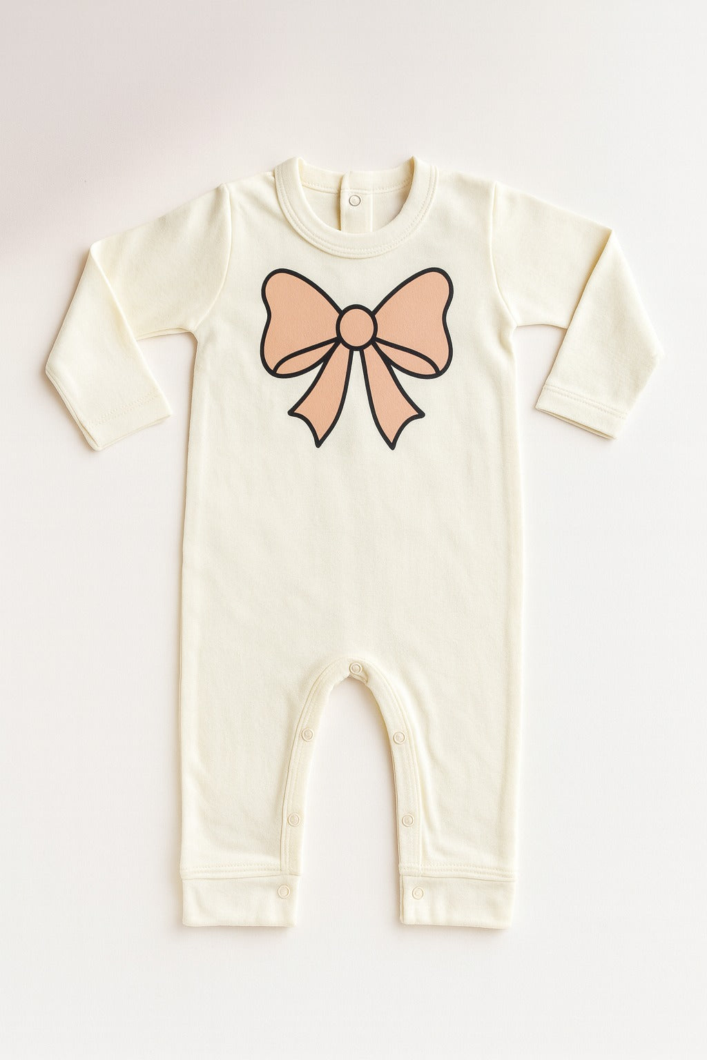 N1006-Large bow baby romper