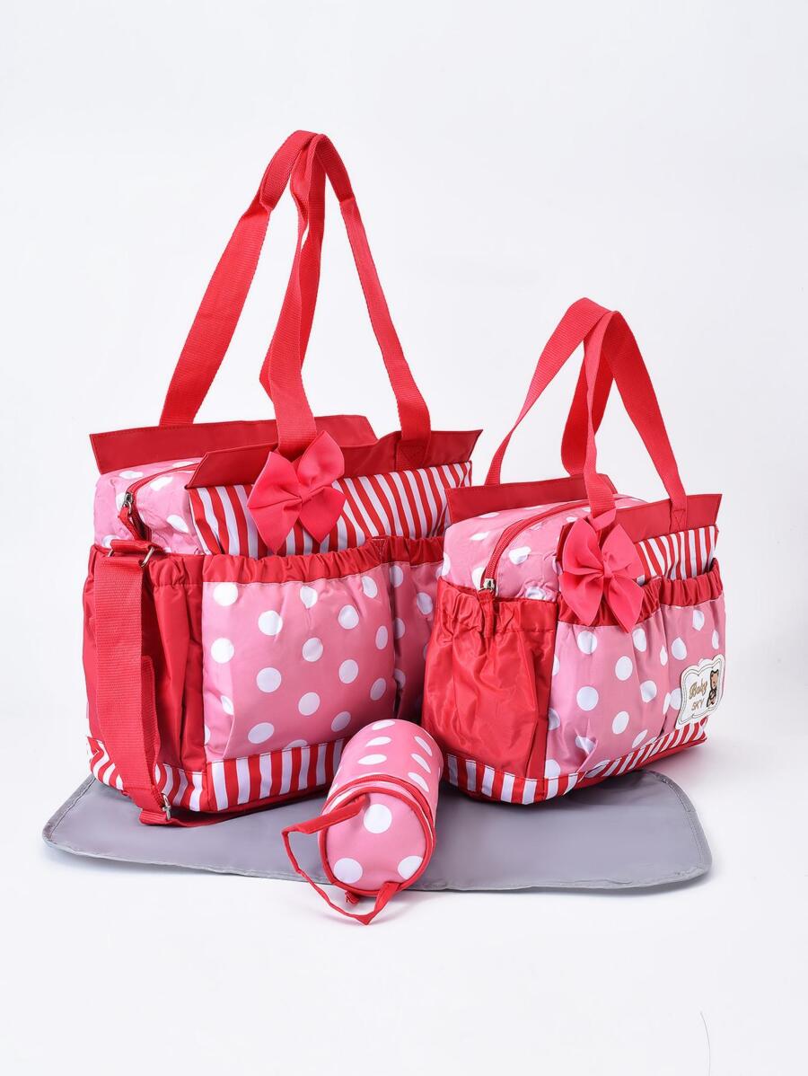 Polka Dot Diaper Bag Pink-DB129