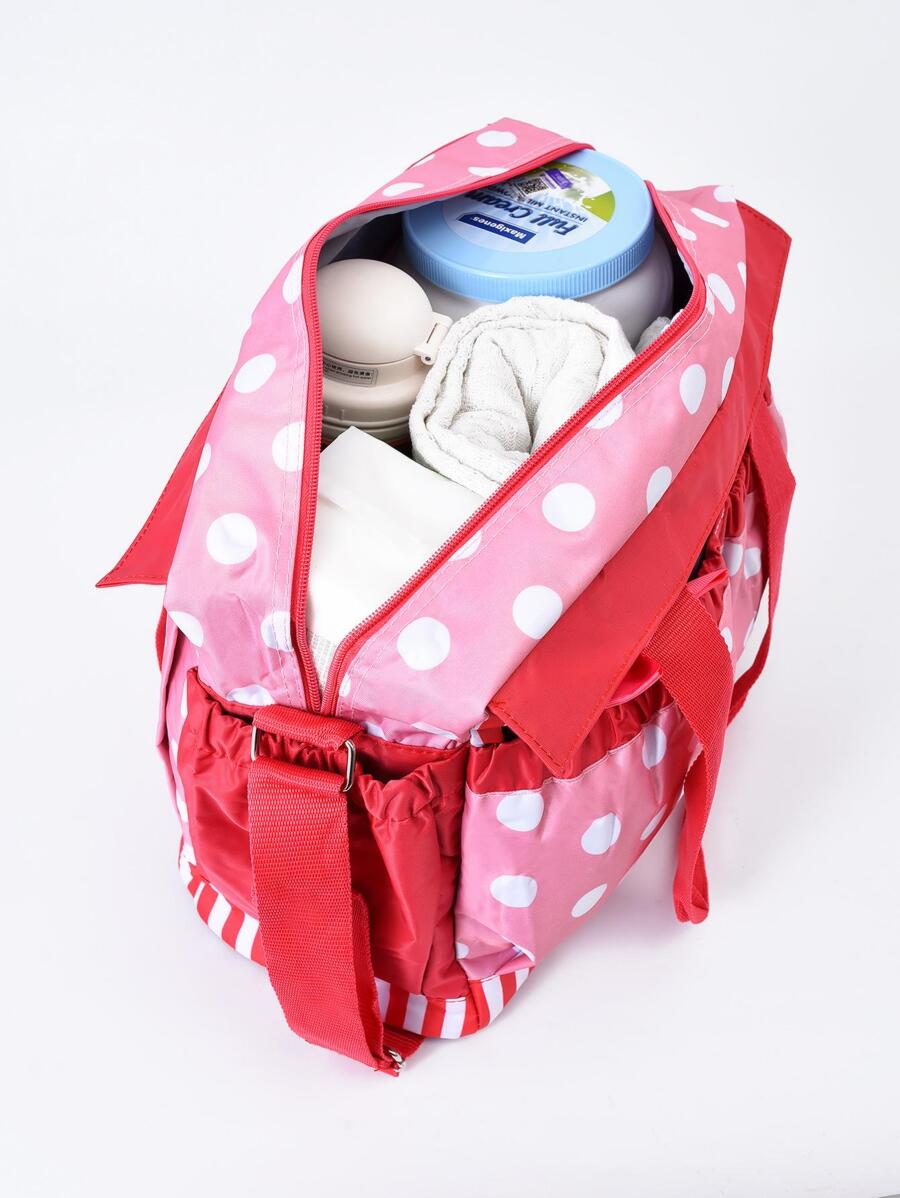 Polka Dot Diaper Bag Pink-DB129