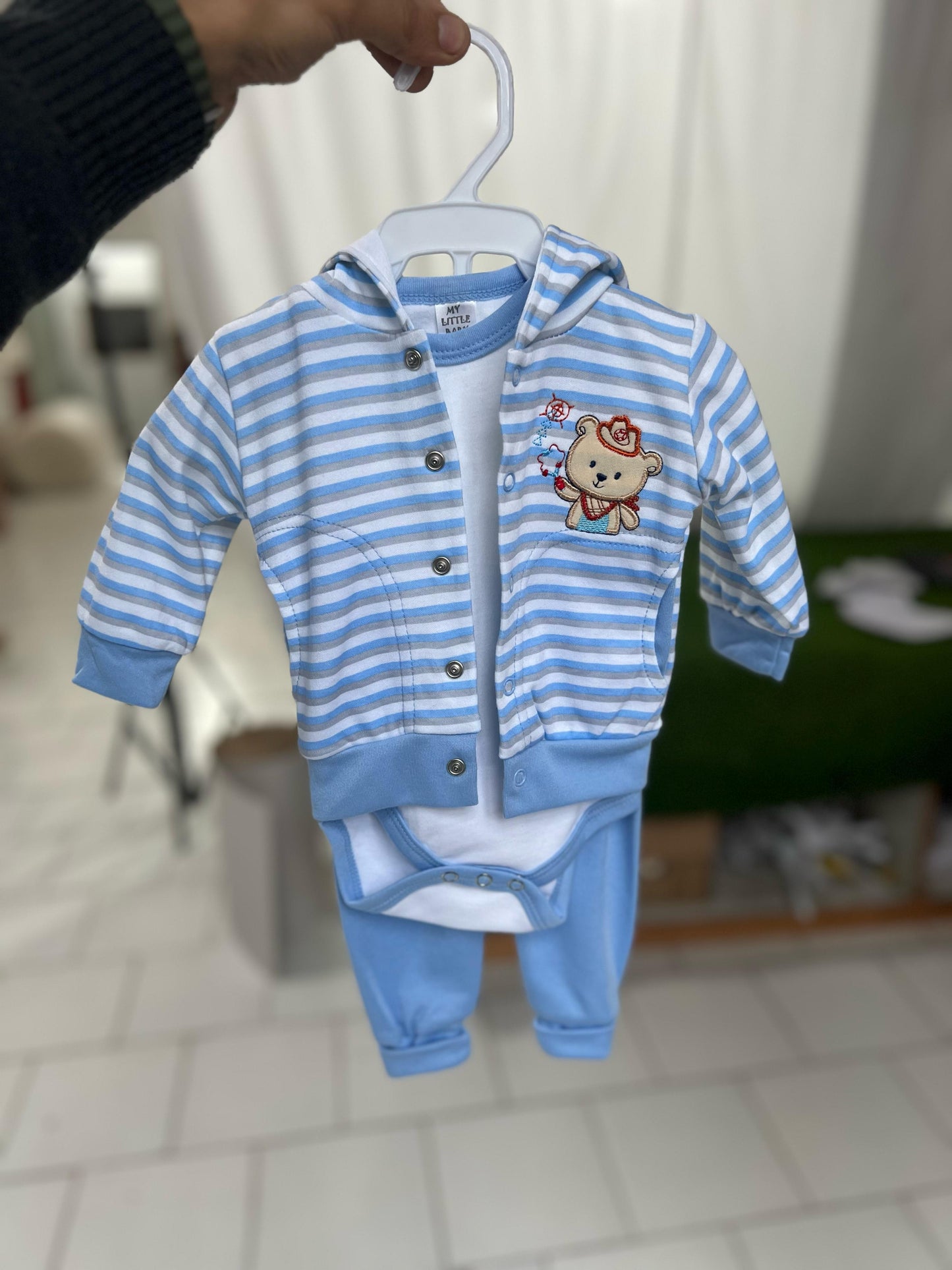 Teddy 3 Piece Dress Tropical 0-9M