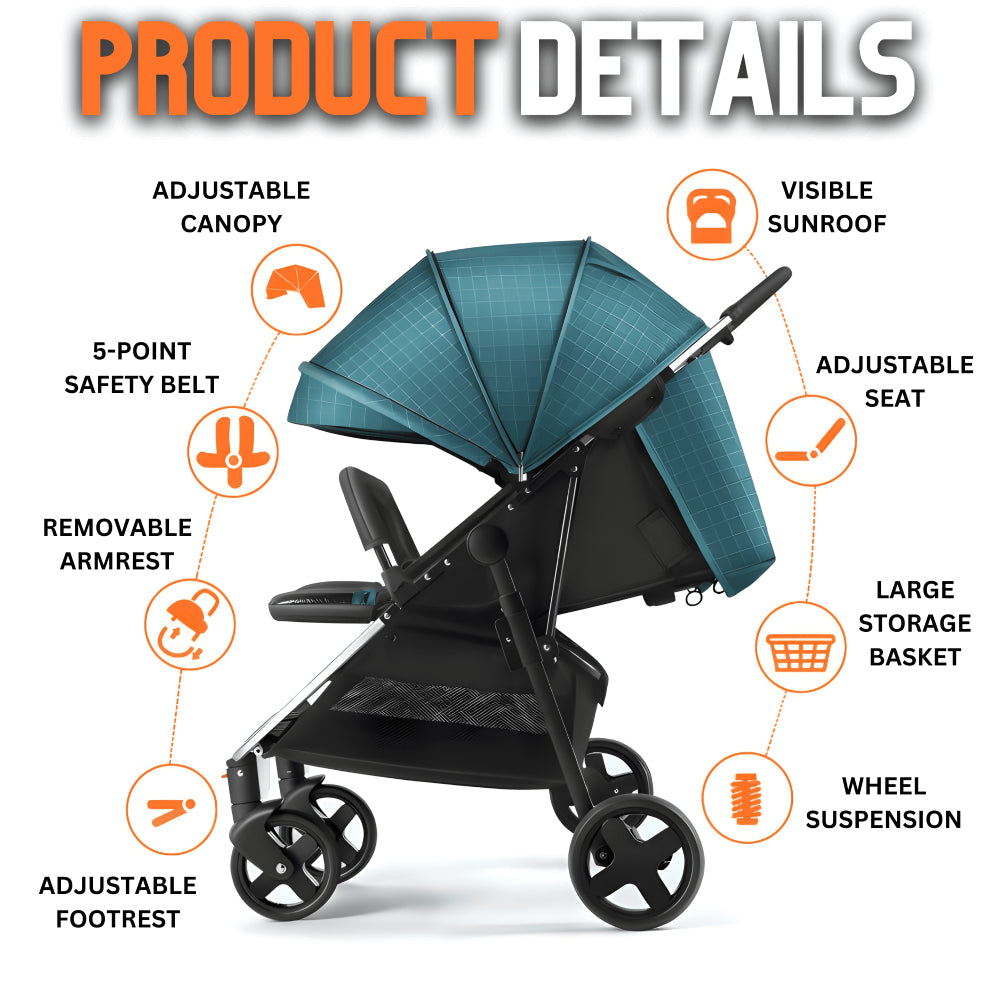 Shenma Prime Twin Baby Stroller-P798