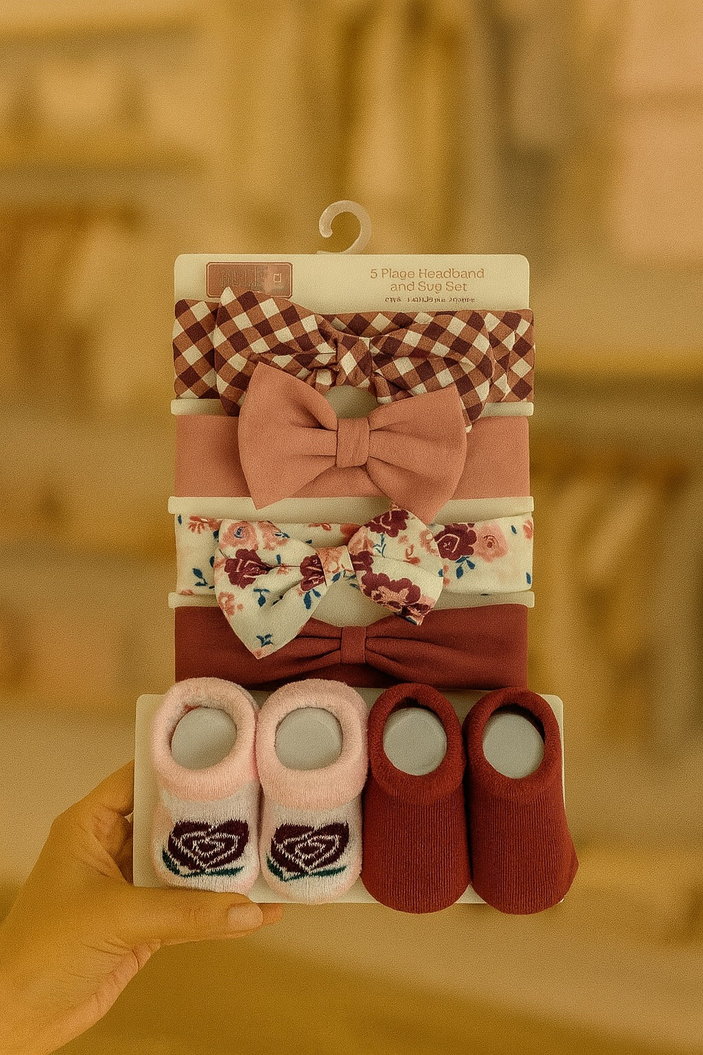 GP60-5 Piece headband and Socks Set - (0-6M)