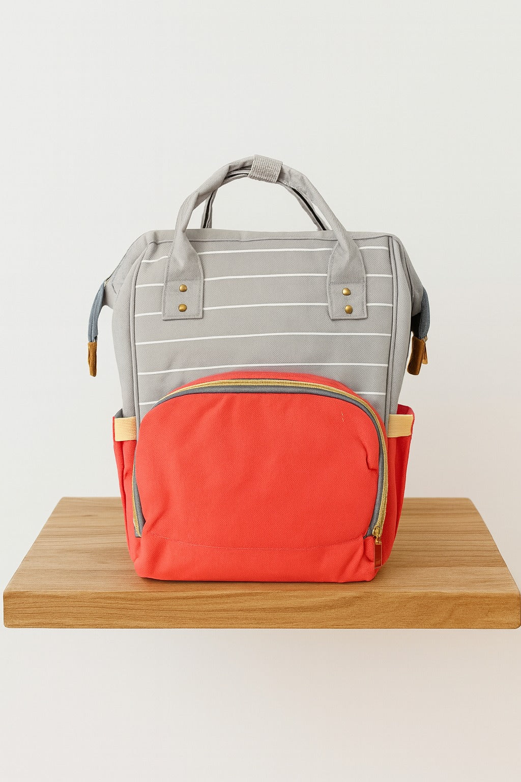 Mummy Bag (Pink Grey & White)-DB148