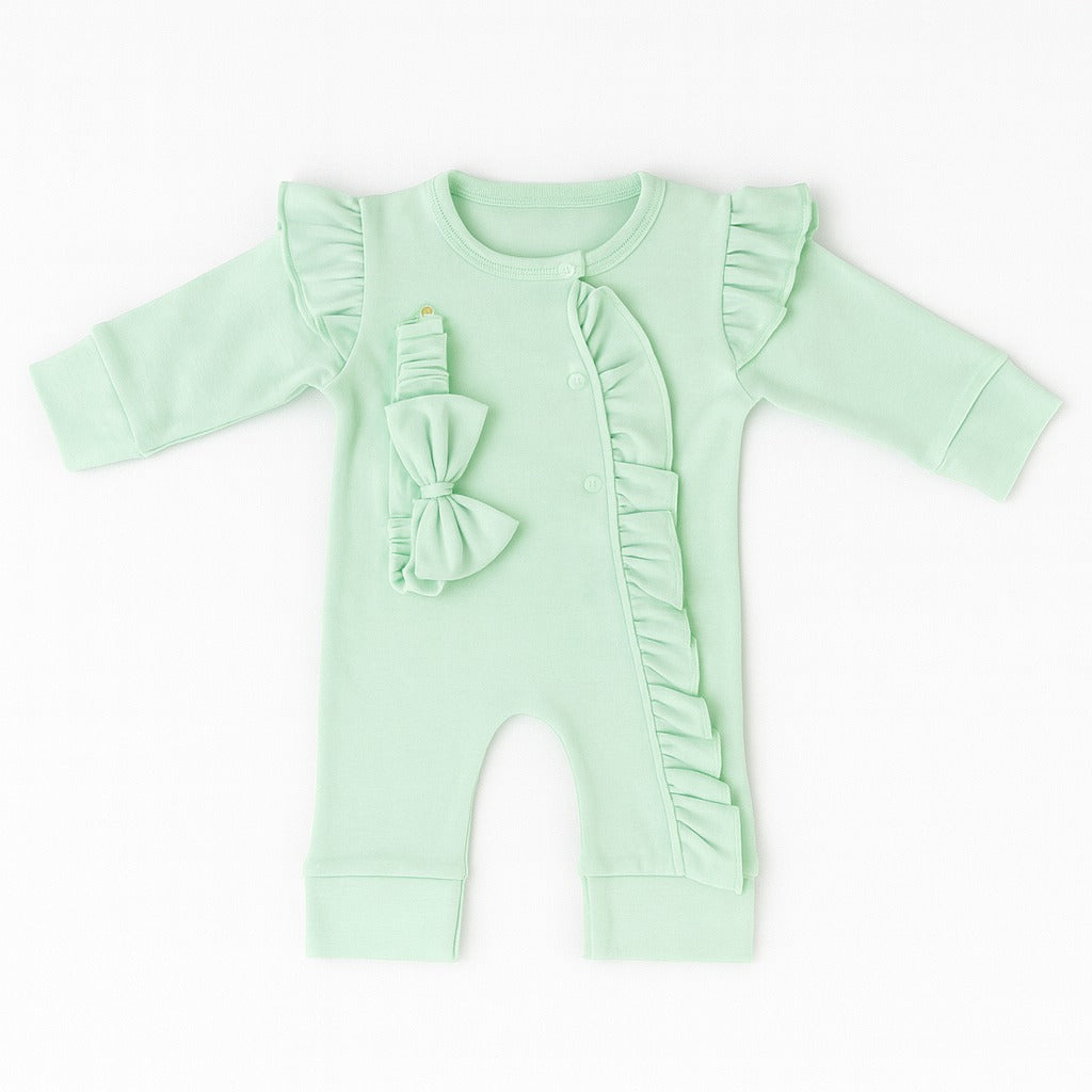 Mint Maple Frill Dress (0-36M)