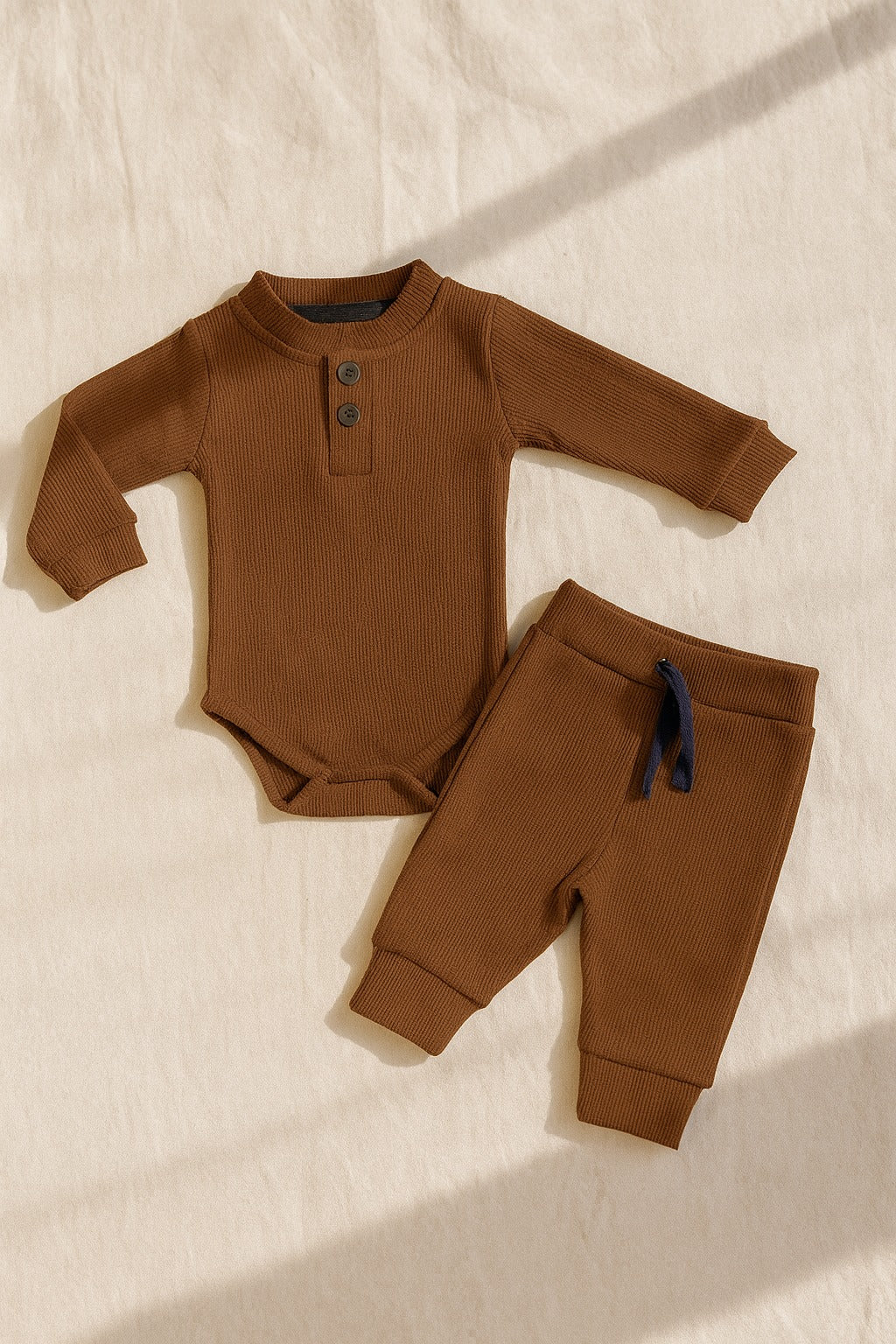 N1048-Brown 2pc Warmer Set (3-36M)