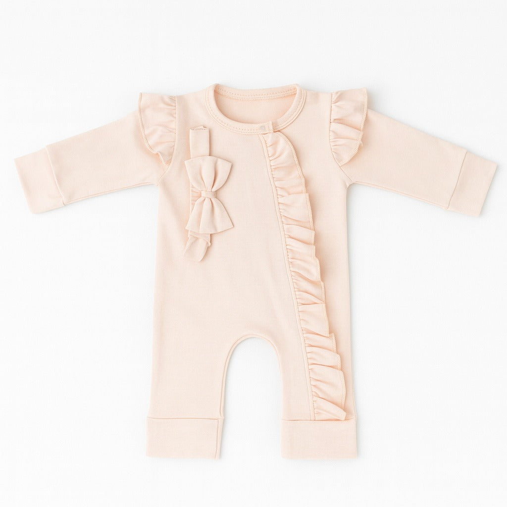 Peach Maple Frill Dress (0-36M)