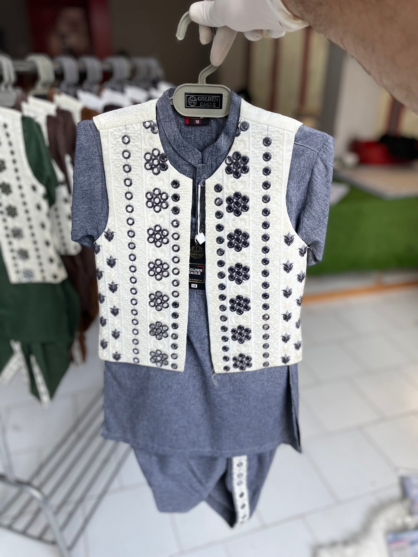 SK43- Kurta Dhoti Waistcoat