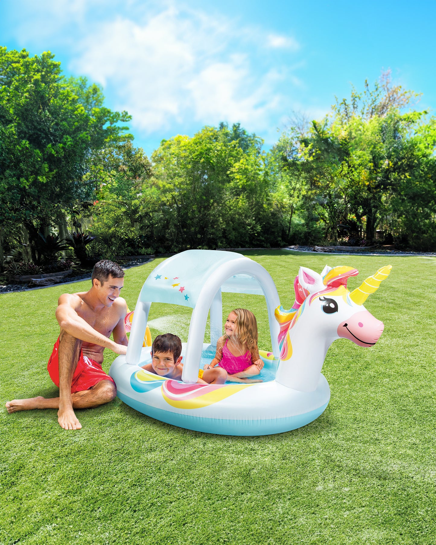 Unicorn Inflatable Spray Kiddie Pool 58435