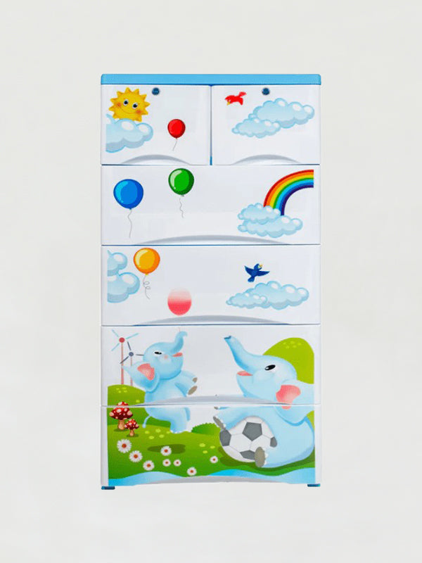 Baby Elephant Theme 5 Layer Wardrobe