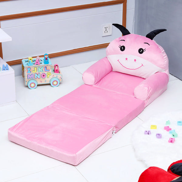 BG88-Pink Cow Sofa Come Bed