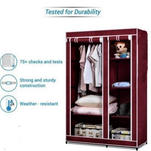 6 Shelves Foldable Microfiber Storage Wardrobe-BZ-88105