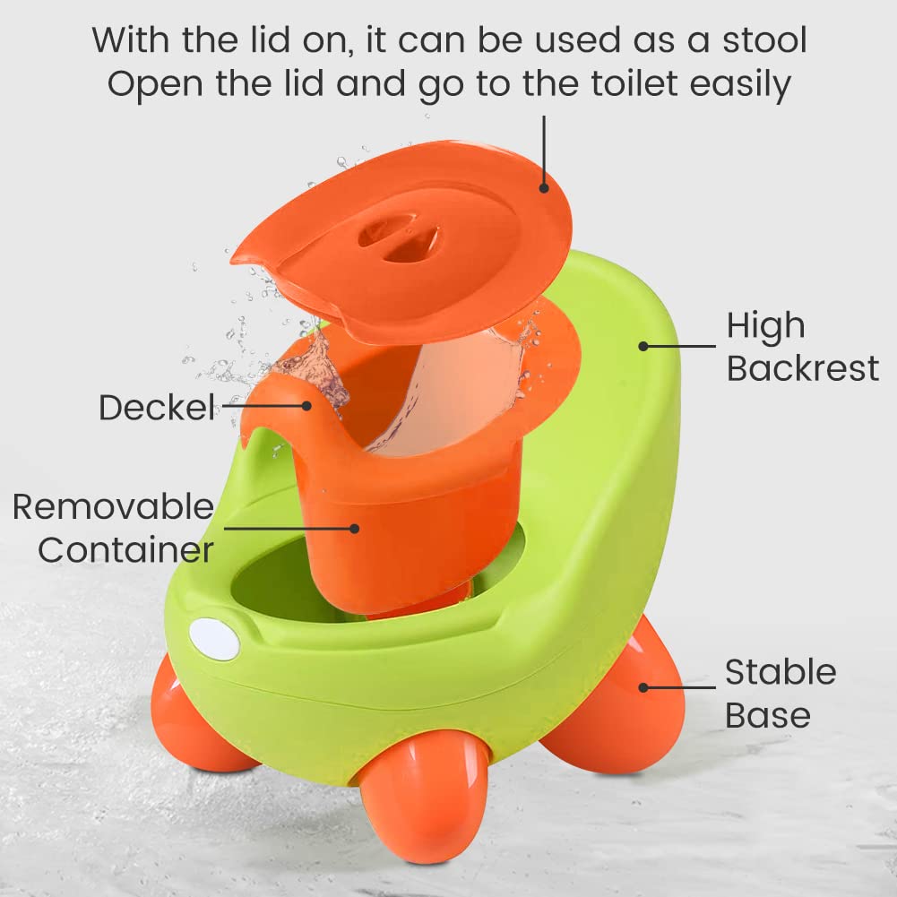 Portable Training Toilet Seat with Back Rest GREEN-BZ-P112