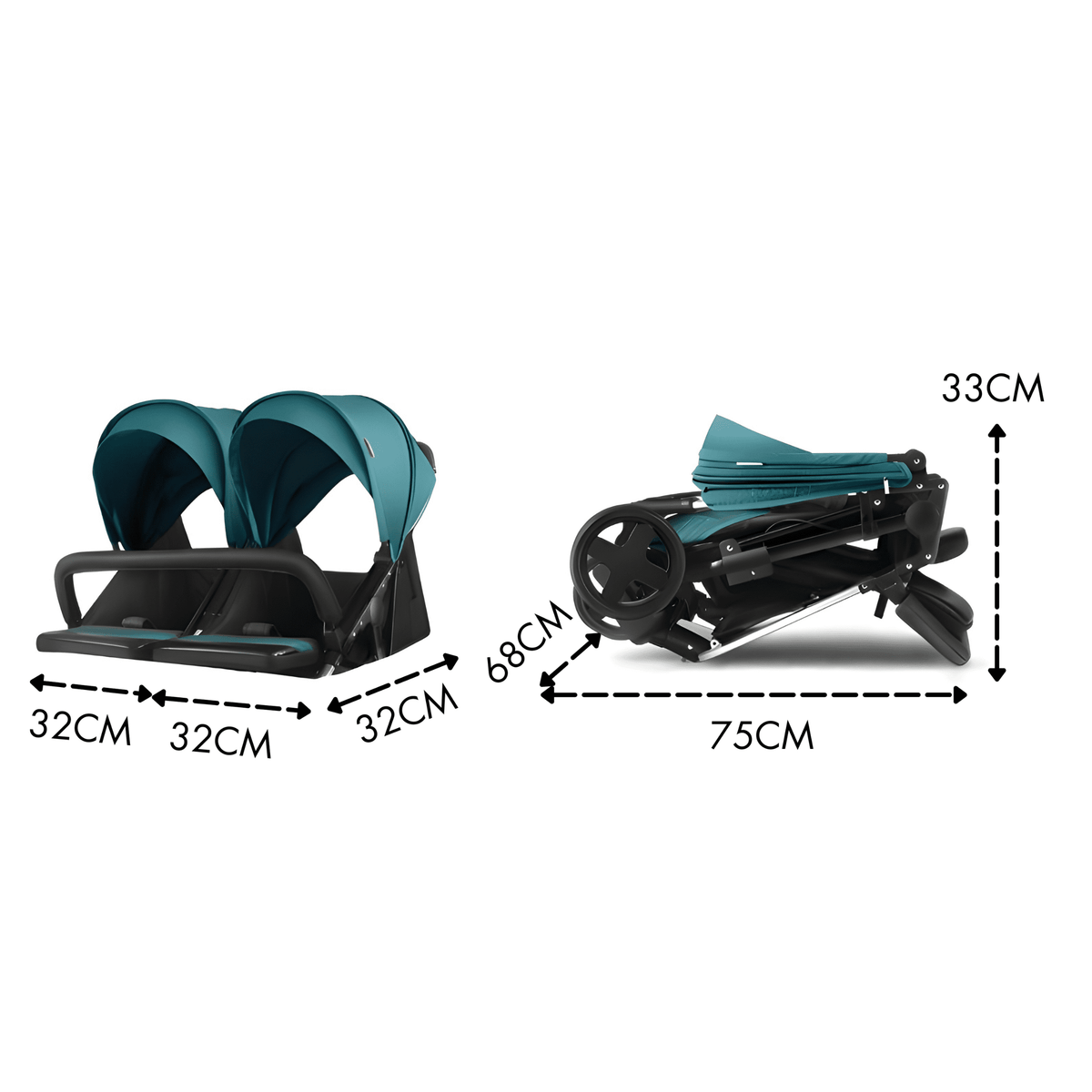 Shenma Prime Twin Baby Stroller-P798
