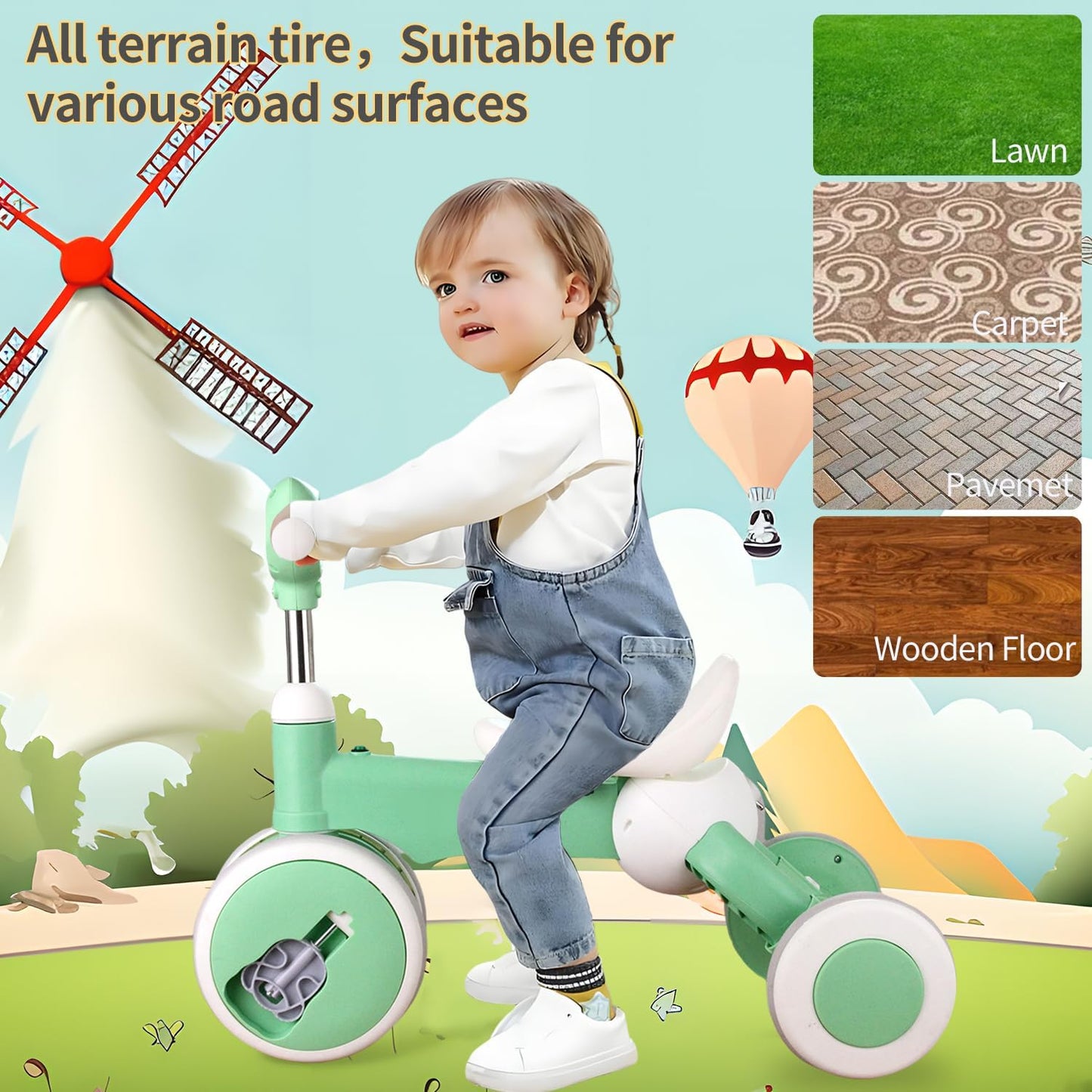 Push Tricycle with Handle for Toddlers