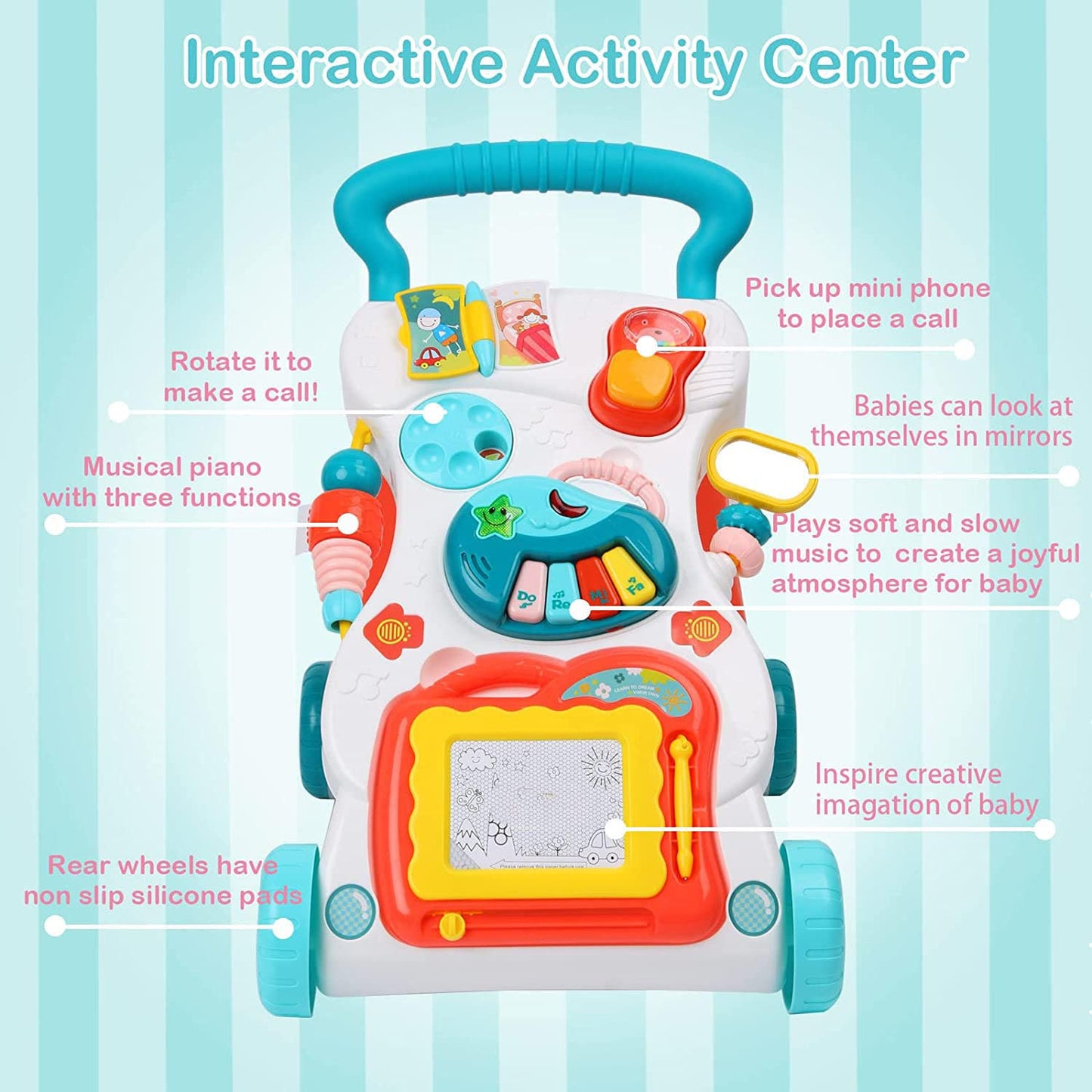Huanger Baby Walker With Light And Music 6M+ BZ-0819