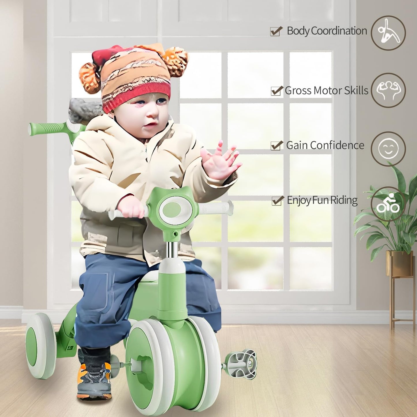 Push Tricycle with Handle for Toddlers
