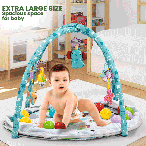 3-in-1 Baby Play Gym & Play Area With Musical Rattle & Balls