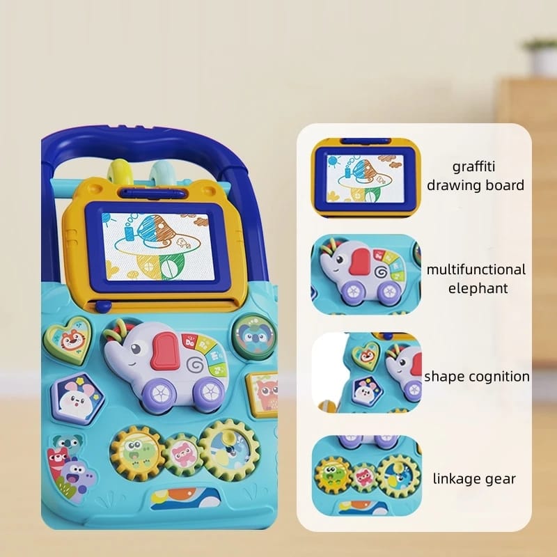 Huanger 2 in 1 Baby Walker with Drawing Board-Sit-to-Stand-BZ-0810-11