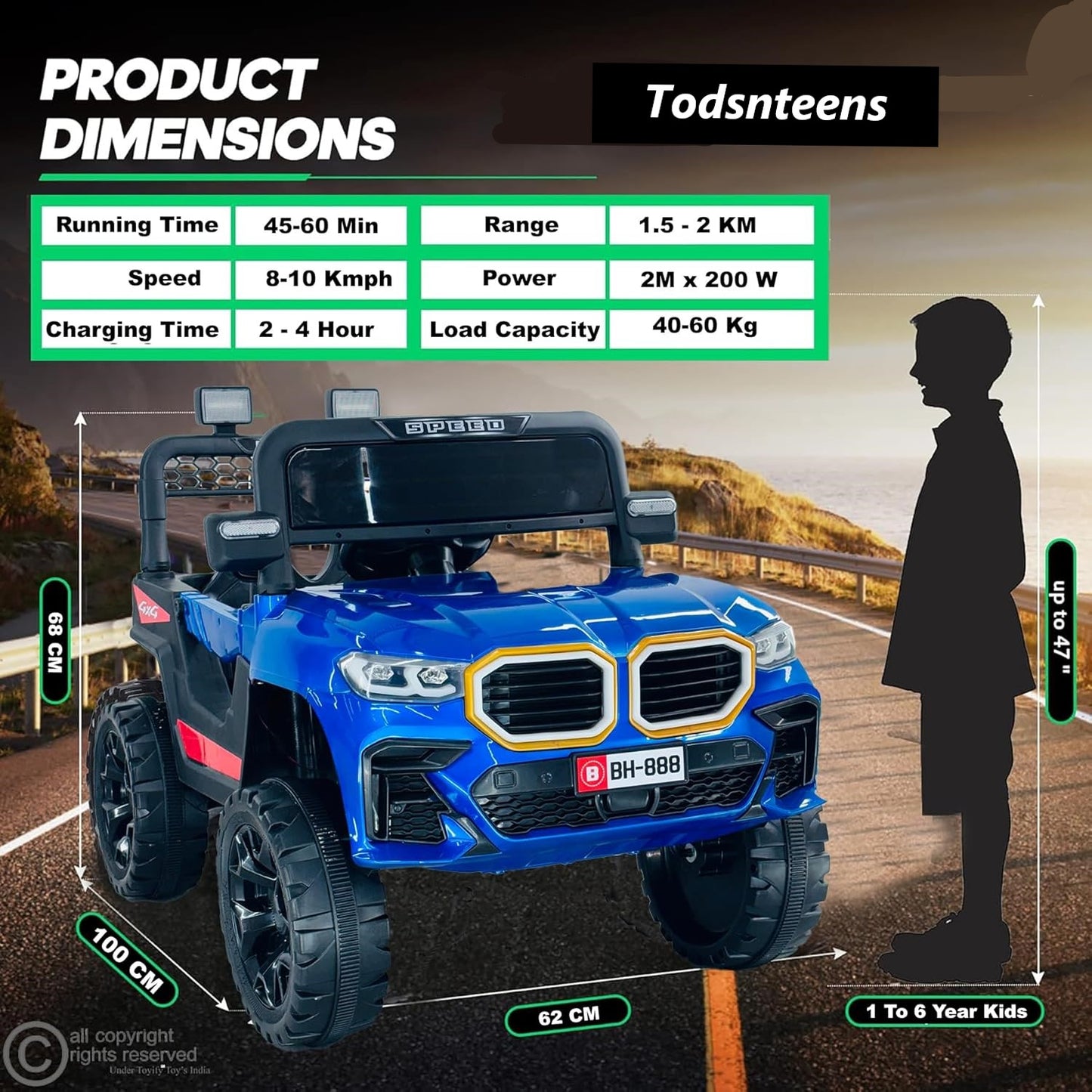 Electric BMW Ride On Jeep-BZ-J888