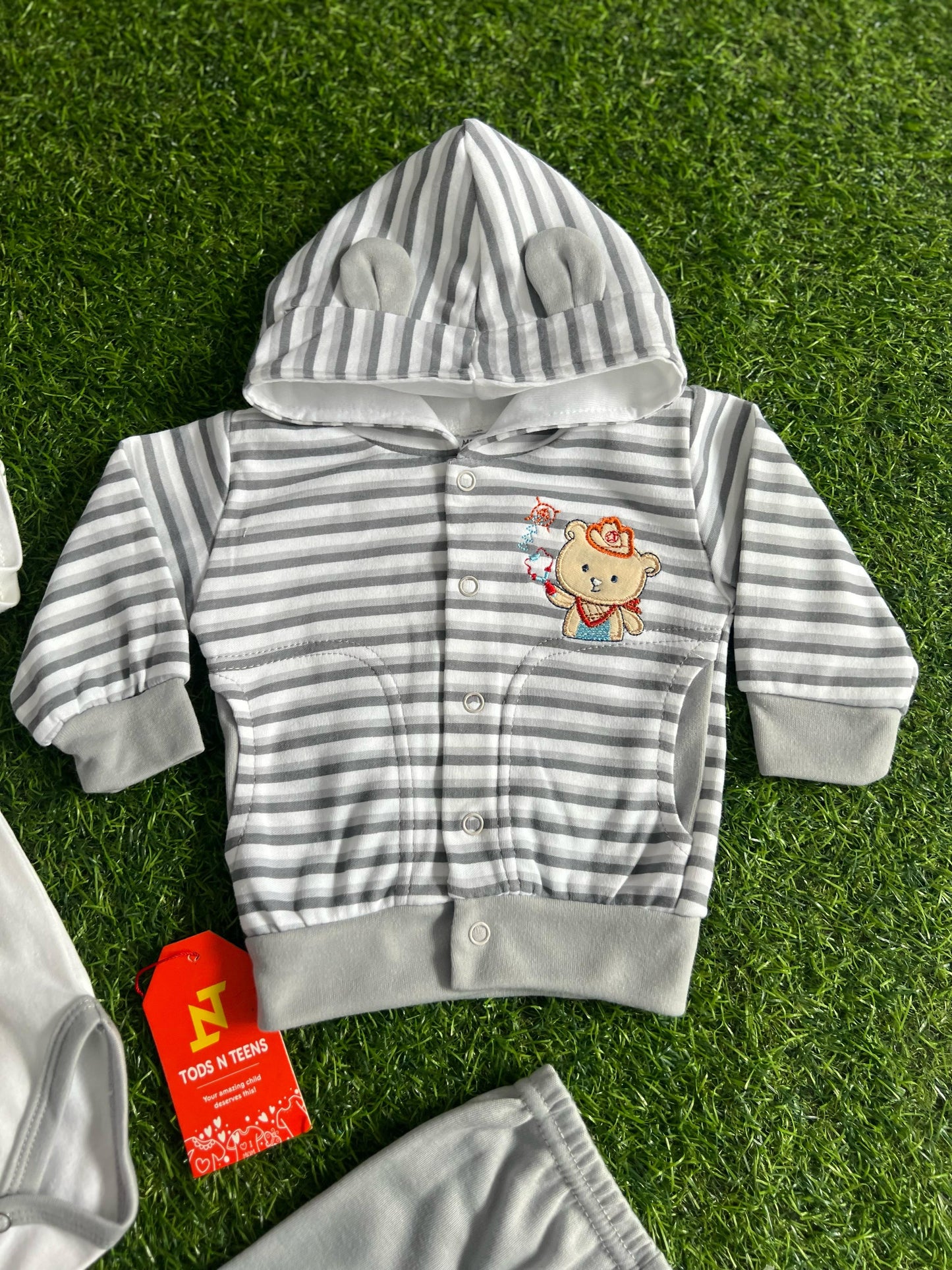 Teddy 3 Piece Dress Tropical 0-9M