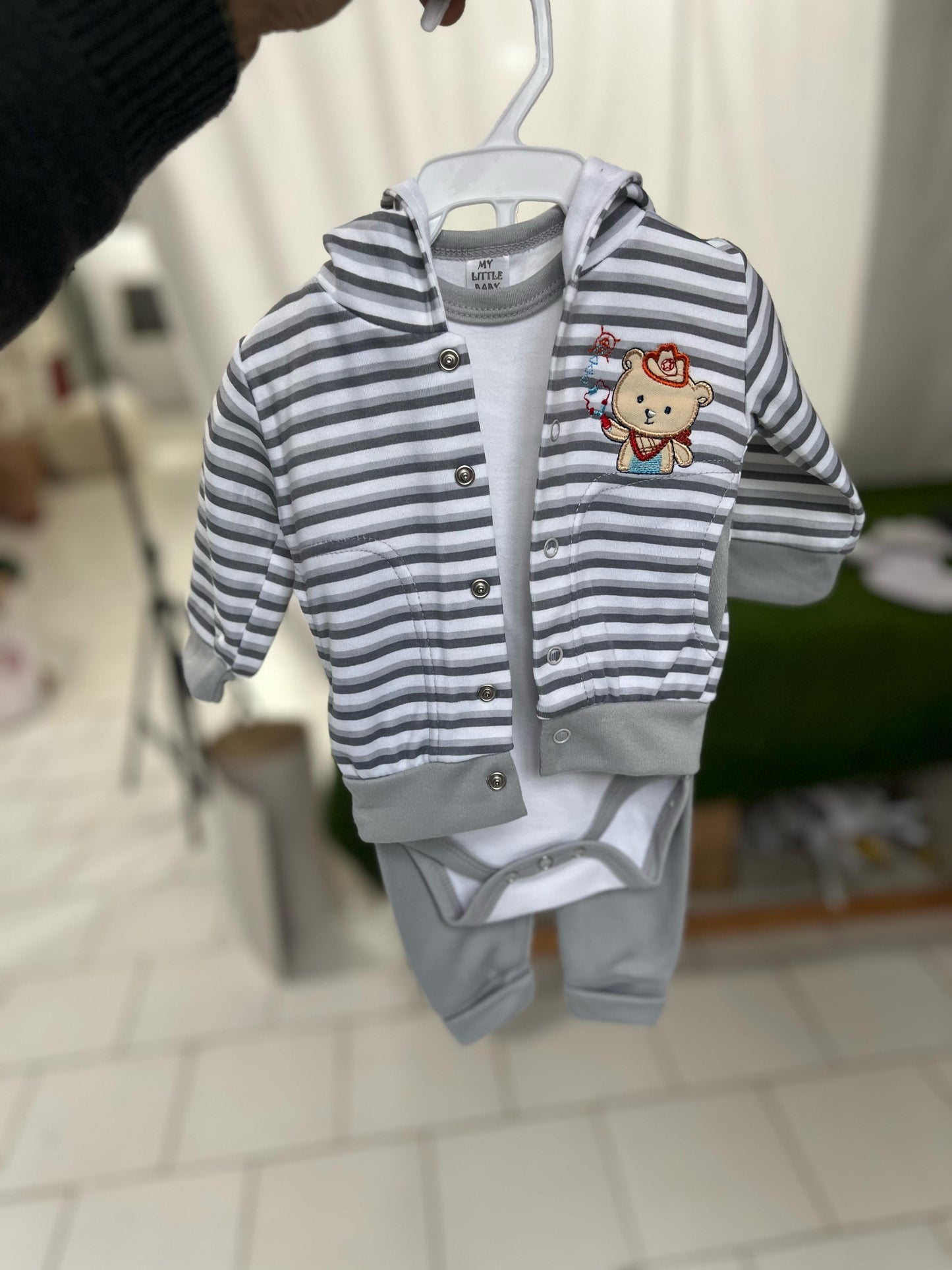 Teddy 3 Piece Dress Tropical 0-9M