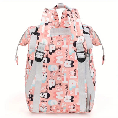 Baby Diaper Bag (Waterproof) Alphabet Orange-DB222
