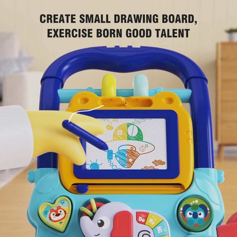 Huanger 2 in 1 Baby Walker with Drawing Board-Sit-to-Stand-BZ-0810-11