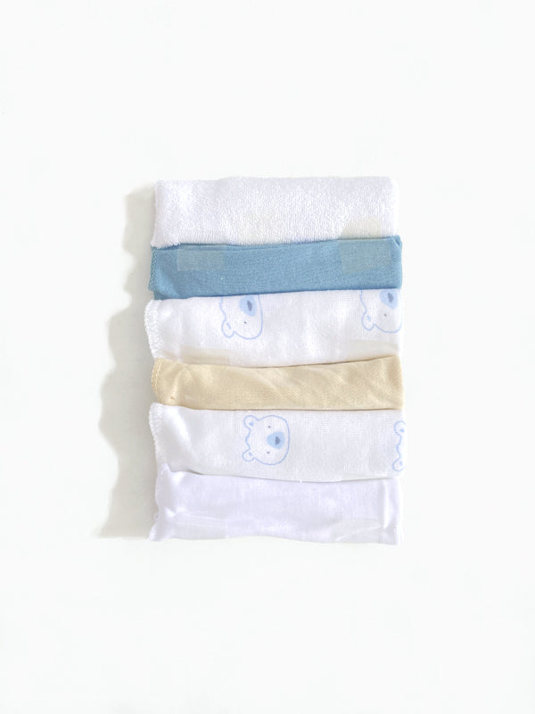 Pack Of 6 Baby Napkins+Face Towels