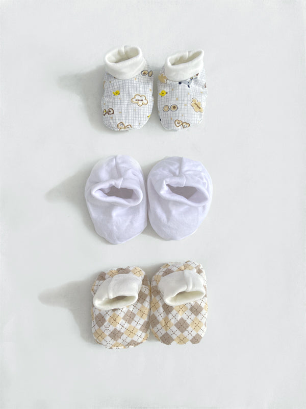 Cotton Baby Booties-Pack Of 3