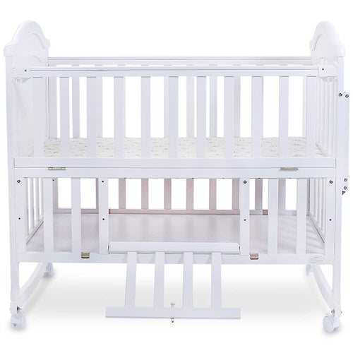 TINNIES WOODEN COT-WHITE