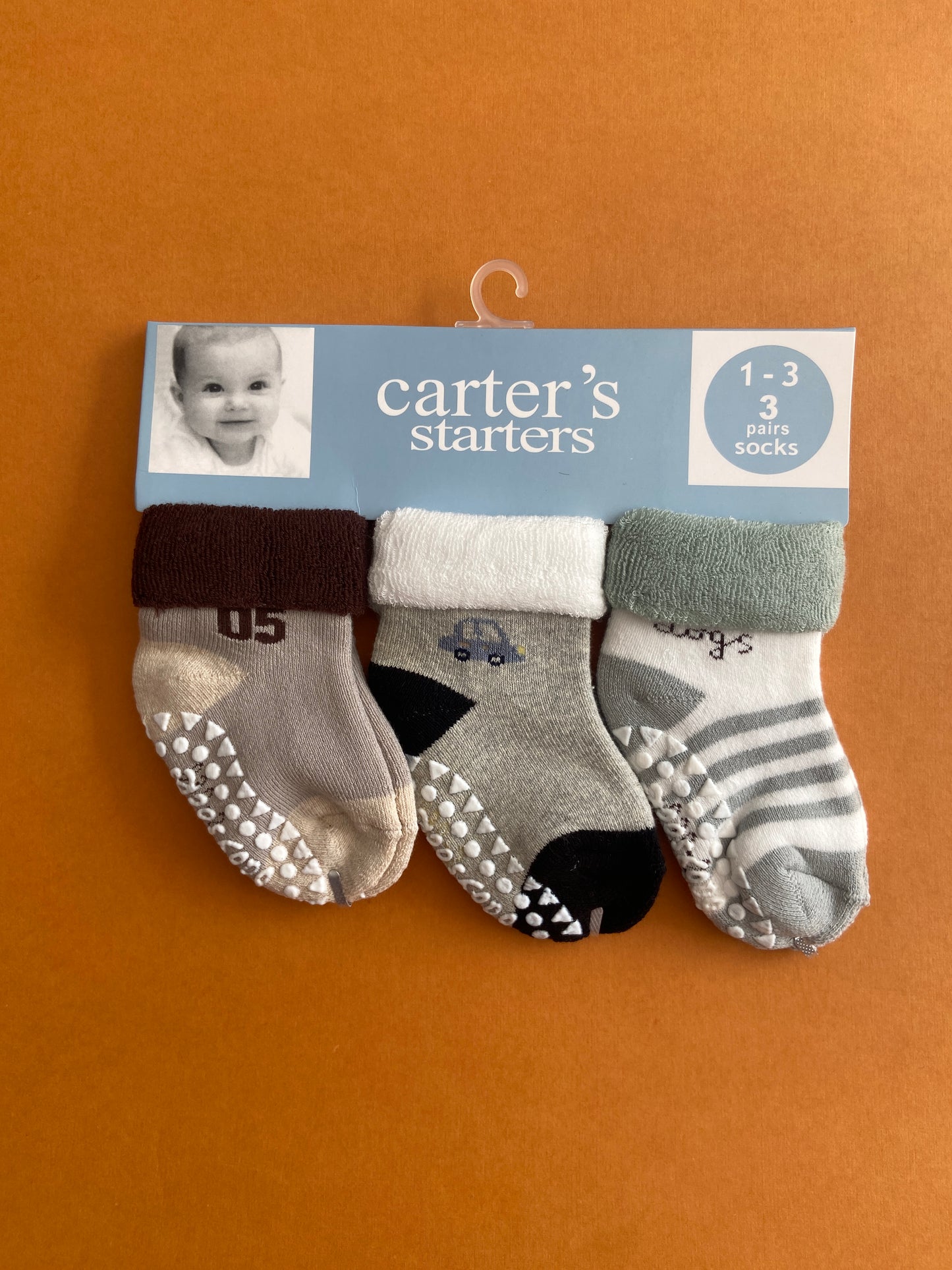 SH534-pack of 3 Winter Baby Socks - 0-12M