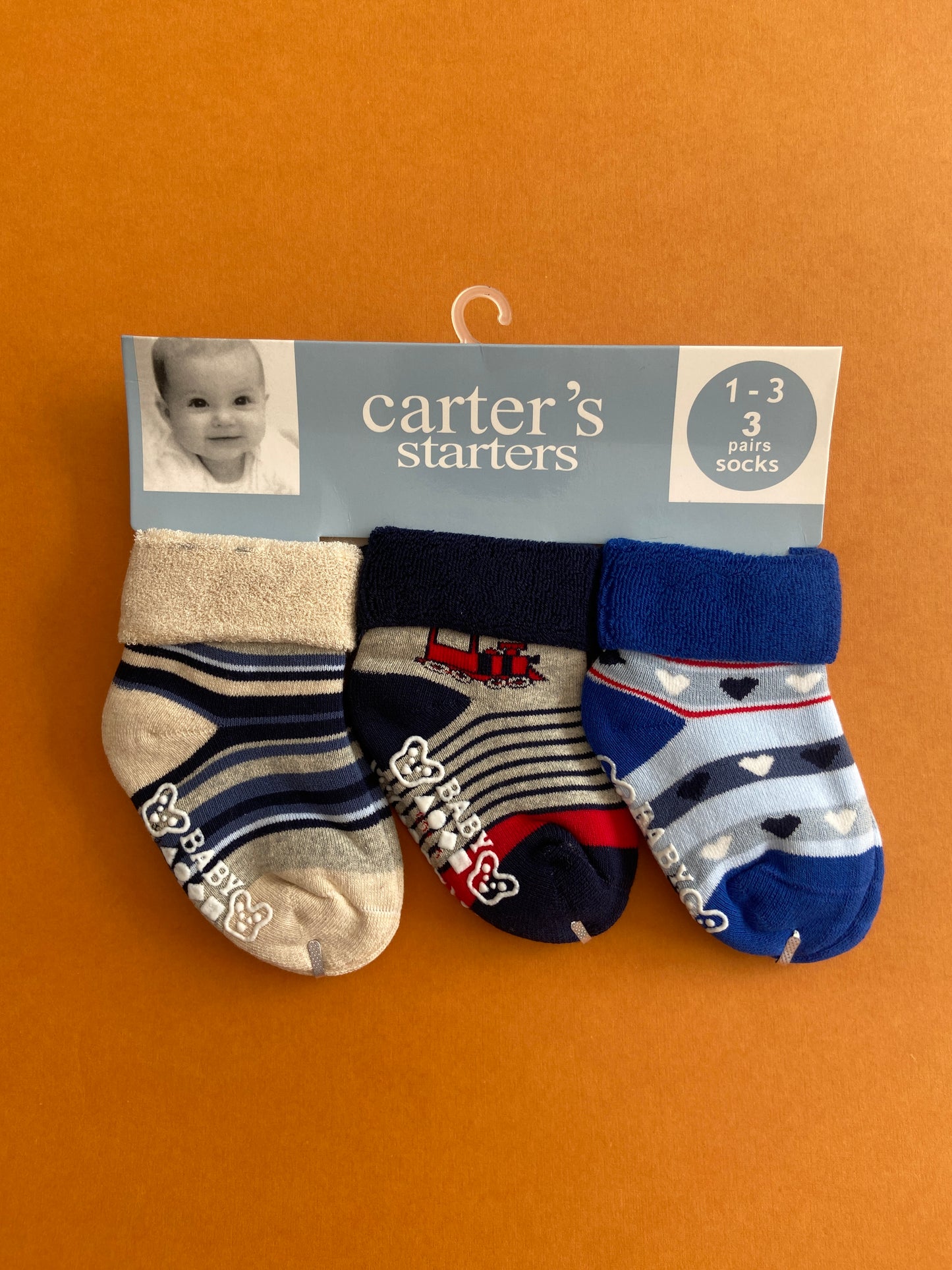 SH534-pack of 3 Winter Baby Socks - 0-12M