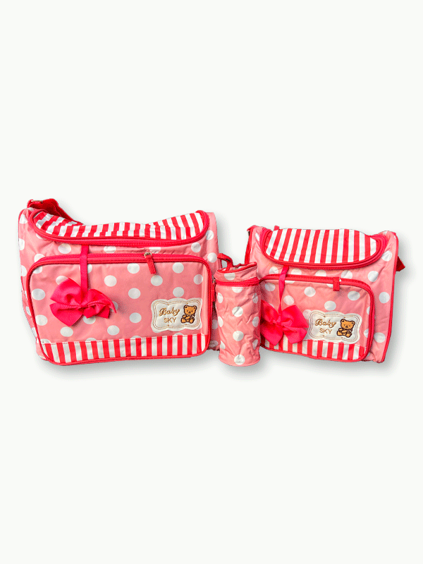 Polka Dot Diaper Bag Pink-DB129