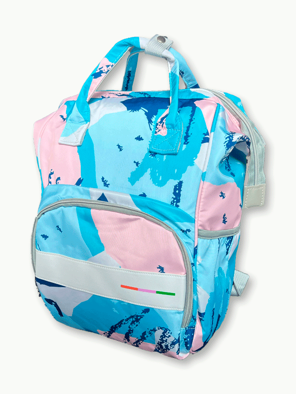 Blue Abstract Baby Diaper Bag-DB223