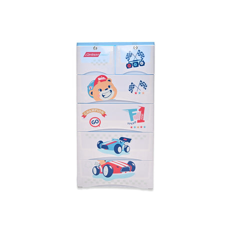 F1 Cars Theme 5 Layer Wardrobe