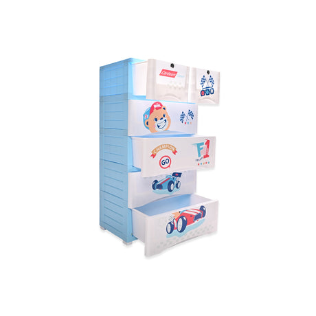 F1 Cars Theme 5 Layer Wardrobe