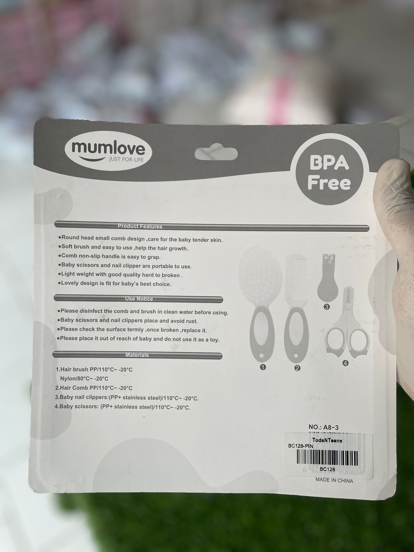 BC128- 4 pcs Grooming Set