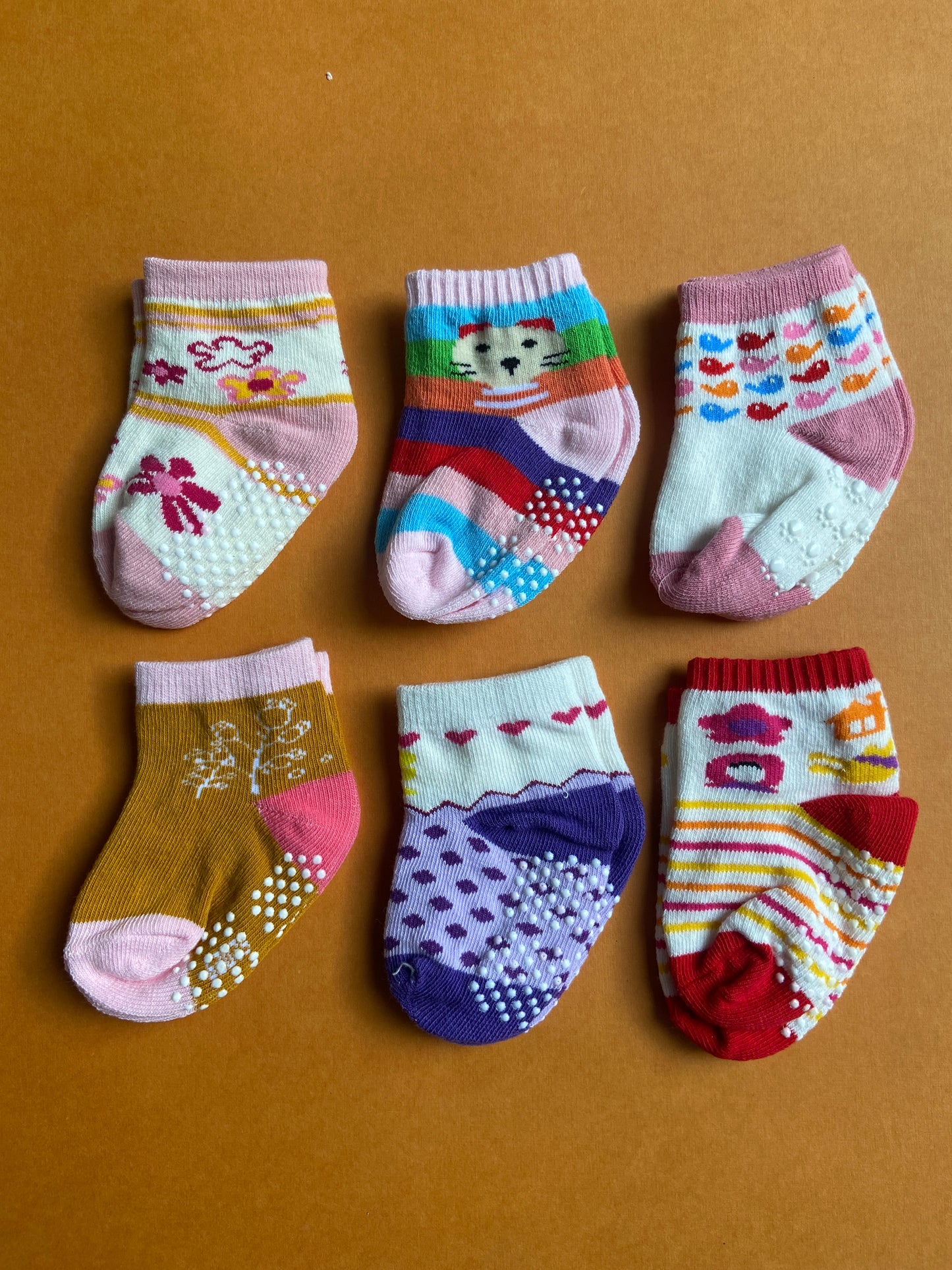 SH531-pack of 6 Winter Baby Socks 0-6M