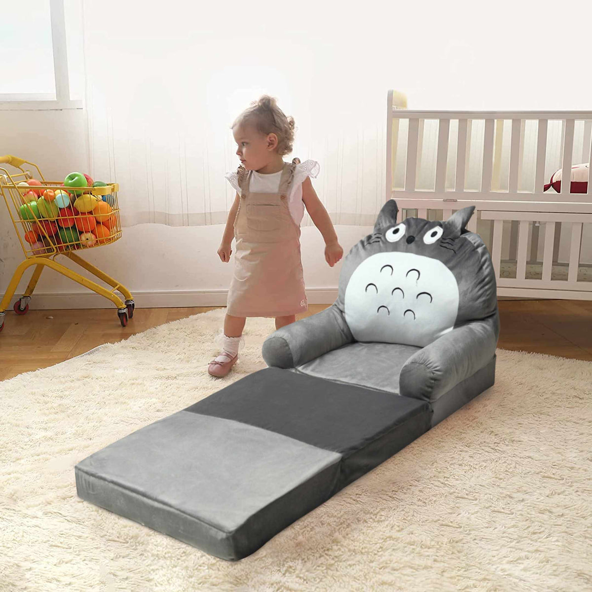 BG89Grey Totoro Sofa Come Bed TodsNTeens