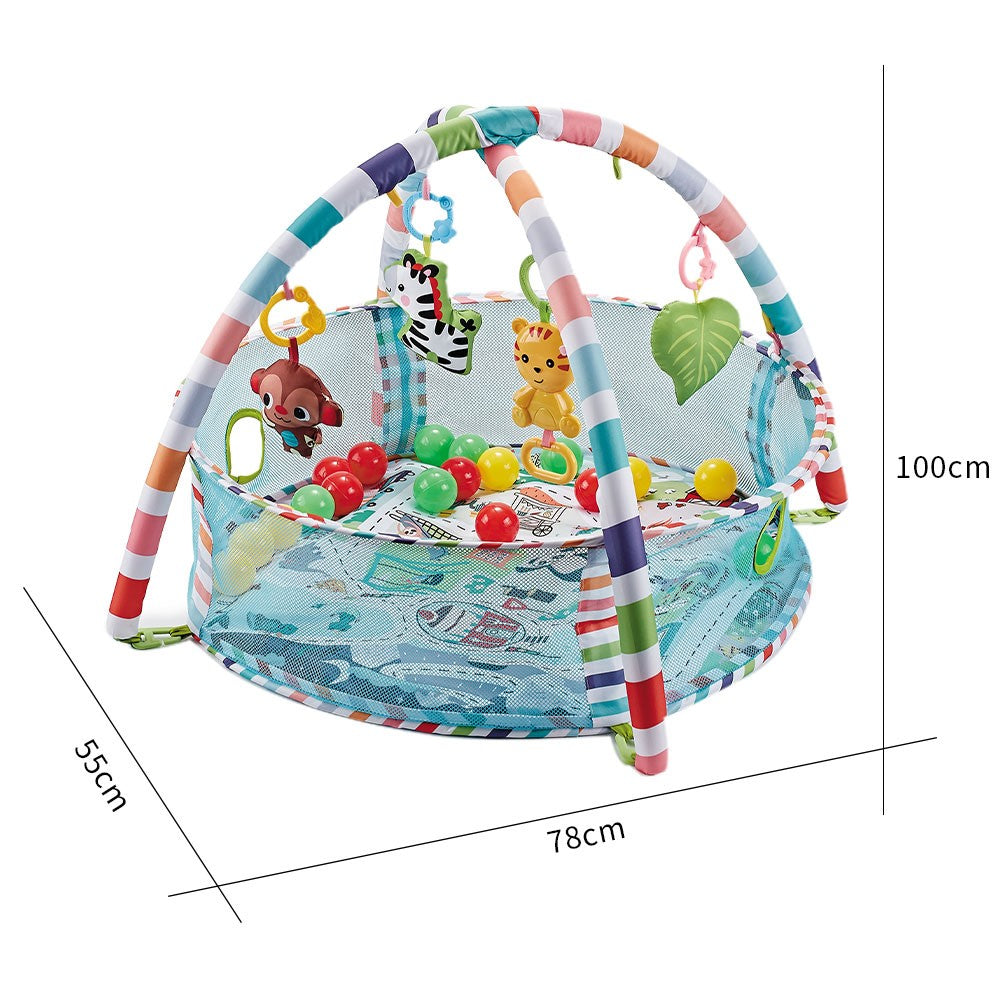 3-in-1 Baby Play Gym & Play Area With Musical Rattle & Balls
