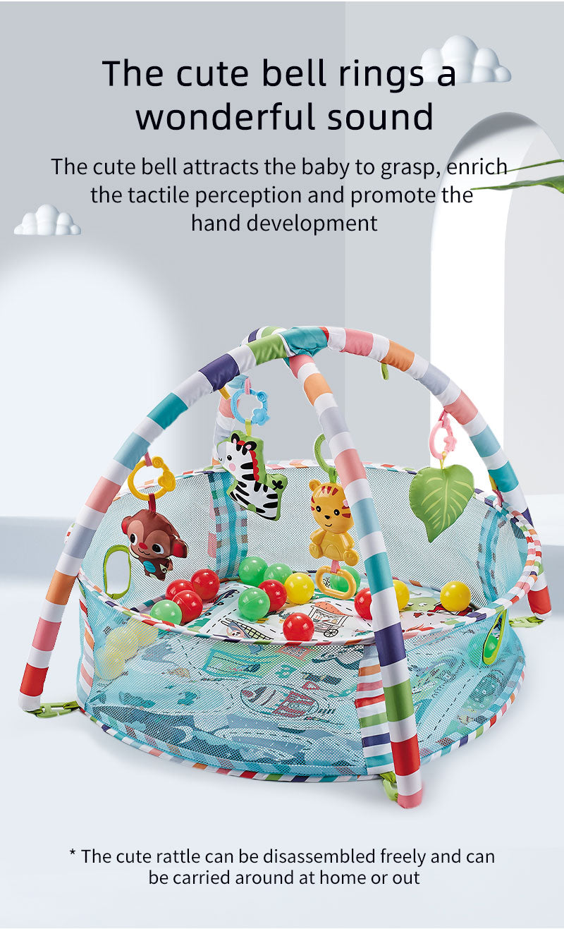 3-in-1 Baby Play Gym & Play Area With Musical Rattle & Balls
