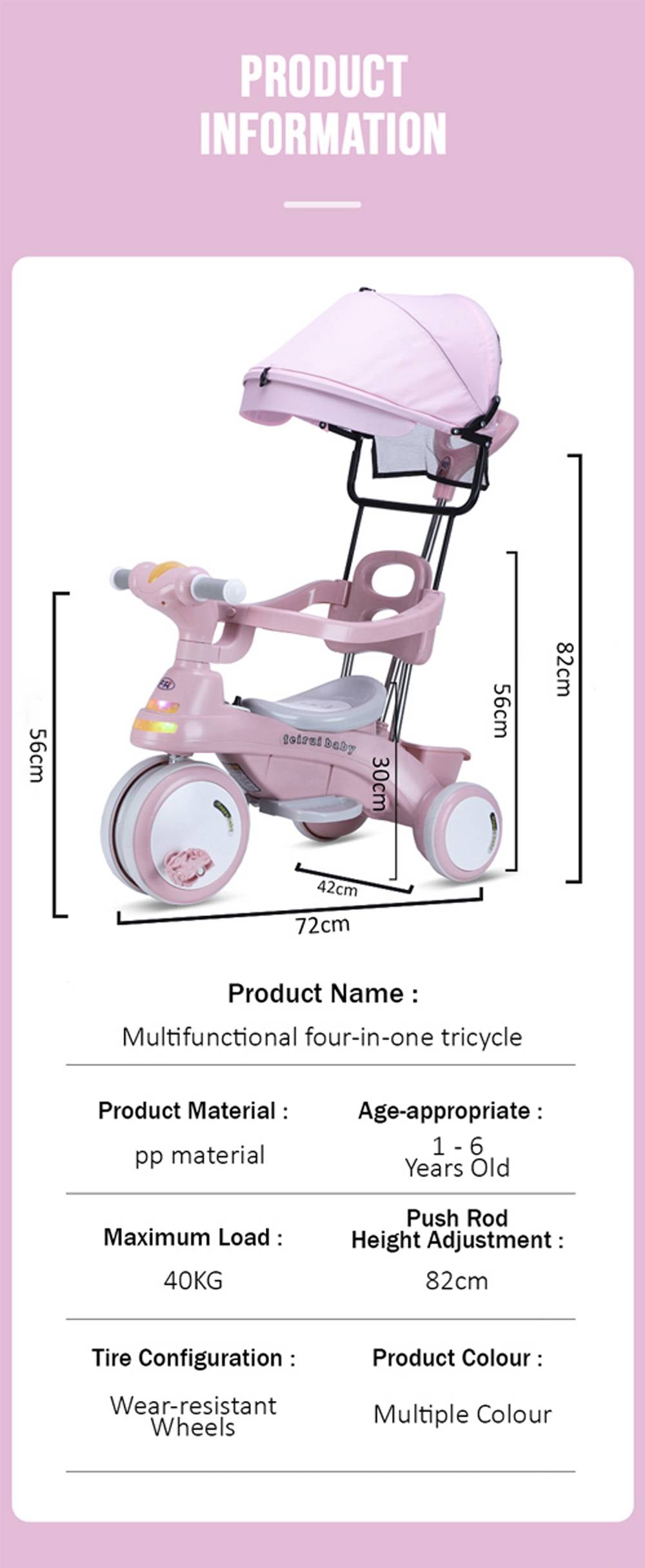 3-in-1 Children Imported TriCycle