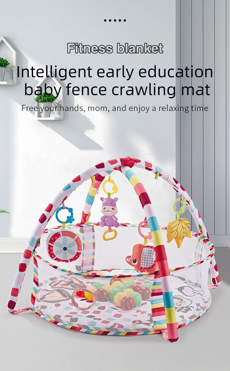 3-in-1 Baby Play Gym & Play Area With Musical Rattle & Balls
