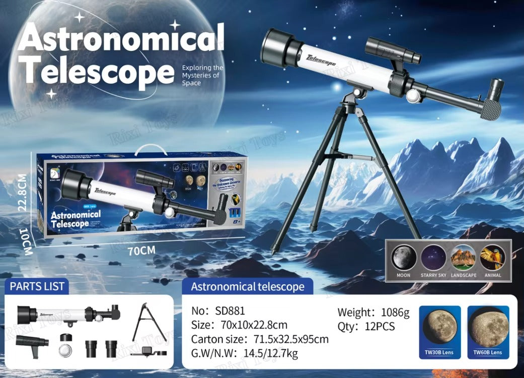 Kids' Astronomical Telescope – Explore the Stars & Planets-SD881