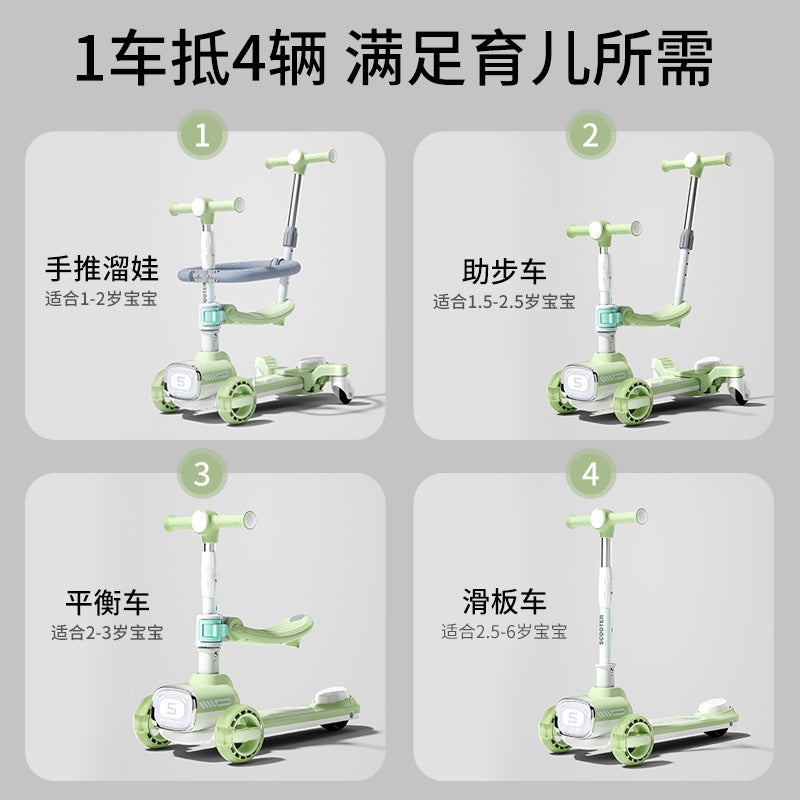 3 in 1 Stylish Scooty with Light & Sound-BZ-PY619
