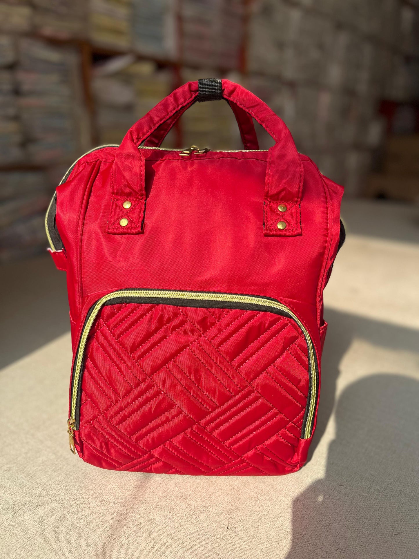 Mommy Shoulder Diaper Bag Red-DB123