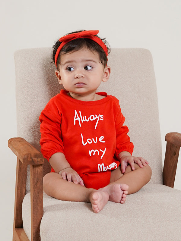Always Love Mummy Outfit-Red