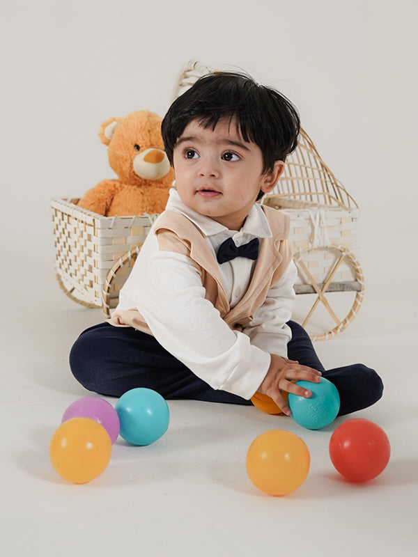 Latte Tux Romper (0-36M)